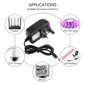 Power Converter Adapter Supply For 12V LED Strip Light