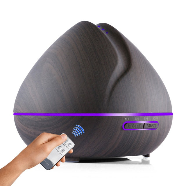 500ml Remote Control Air Aroma Ultrasonic Humidifier With Color LED Lights