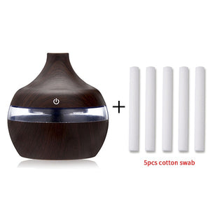 Electric Humidifier Wodden Oil Diffuser