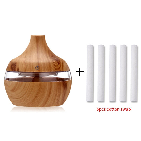 Electric Humidifier Wodden Oil Diffuser