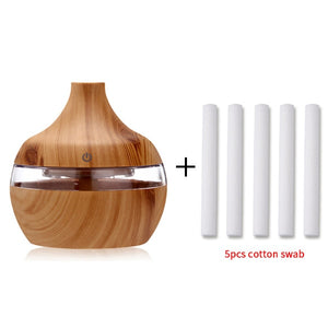 Electric Humidifier Wodden Oil Diffuser