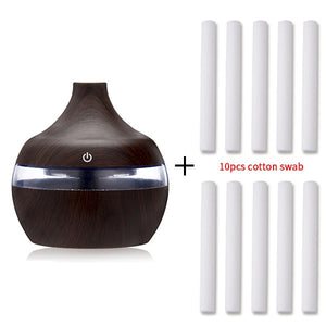 Electric Humidifier Wodden Oil Diffuser