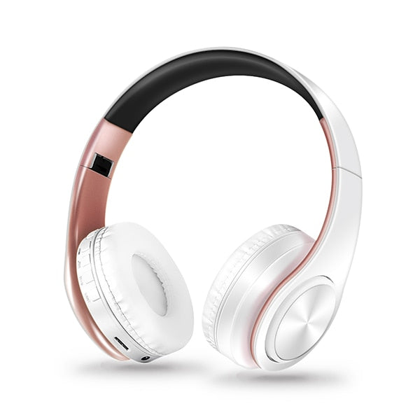 Bluetooth Over Ear Stereo Wireless Headphones With Built-in Mic