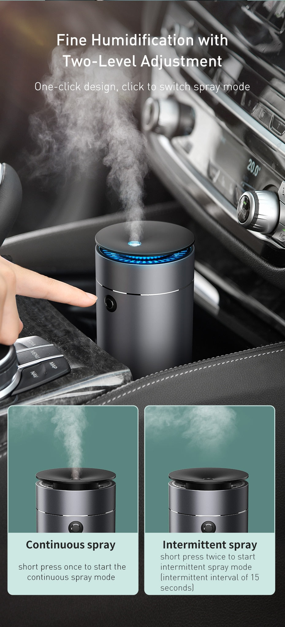 Air Humidifier Aroma Essential Oil Diffuser for Home and Car USB Connection