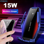 Load image into Gallery viewer, Automatic Clamping 15W Fast Car Wireless Charger
