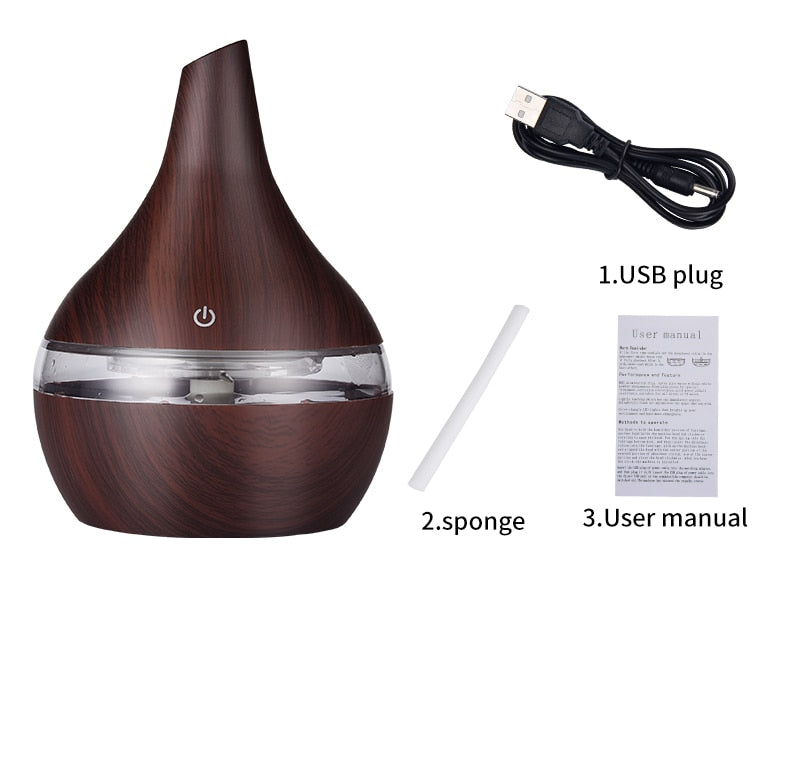 Electric Humidifier Wodden Air Diffuser