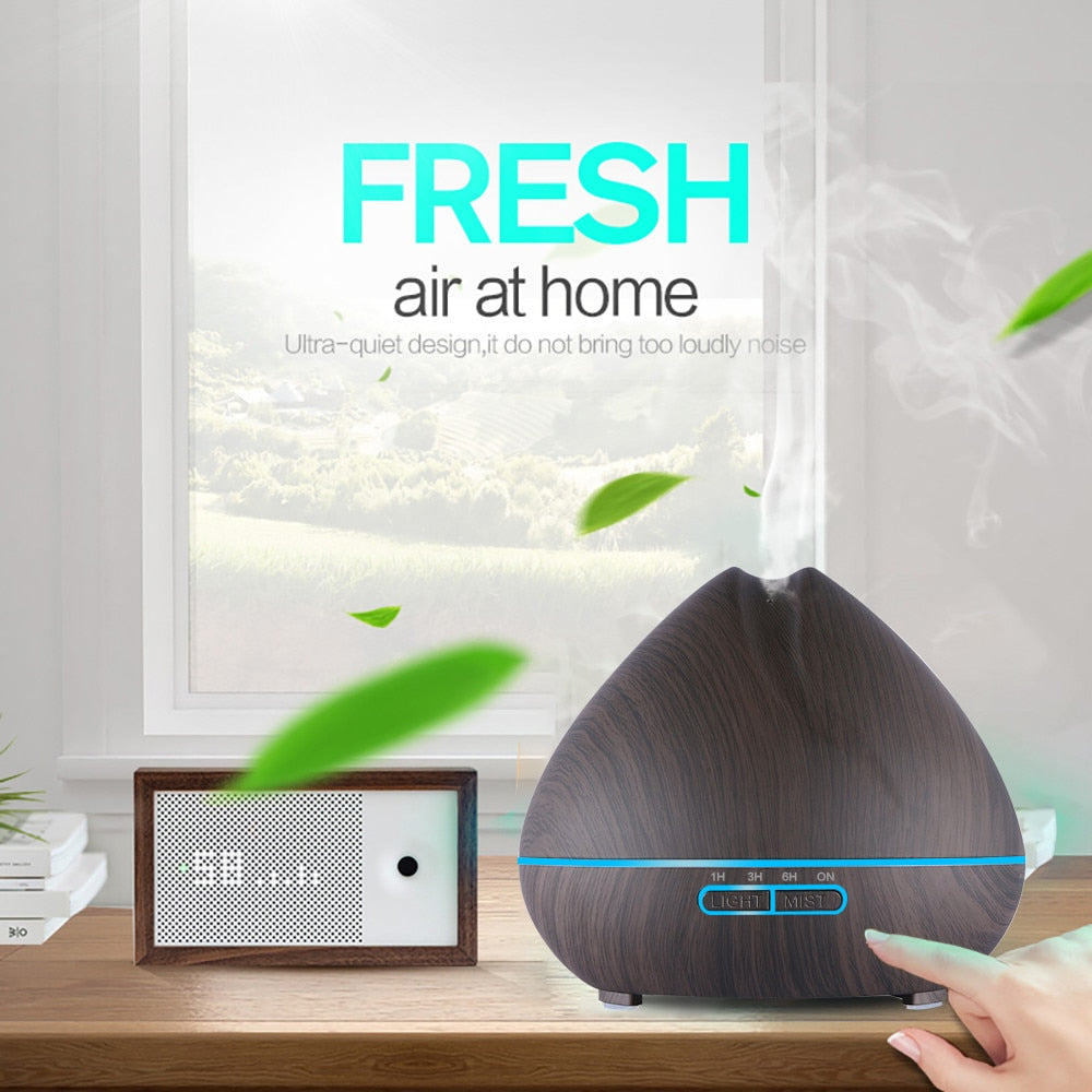 500ml Remote Control Air Aroma Ultrasonic Humidifier With Color LED Lights