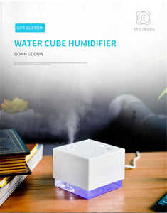 300ML Creativity Water Cube Humidifier Ultrasonic Aroma Essential Oil Diffuser Mist Maker Air humidificador LED Night Light