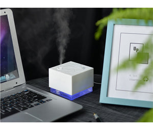 300ML Creativity Water Cube Humidifier Ultrasonic Aroma Essential Oil Diffuser Mist Maker Air humidificador LED Night Light