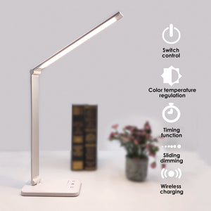 LED Desk Lamp With Wireless Phone Charger