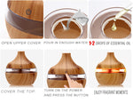 Load image into Gallery viewer, Electric Humidifier Wodden Oil Diffuser
