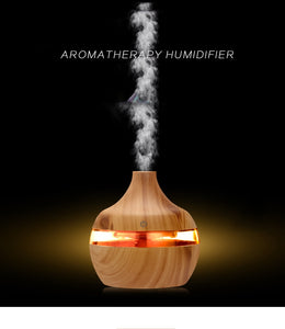 Electric Humidifier Wodden Oil Diffuser