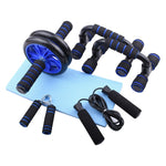 Load image into Gallery viewer, Workout Wheel Roller Kit for Home Gym with Push-Up Bar &amp; Grips &amp; Jump Rope
