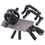 Load image into Gallery viewer, Workout Wheel Roller Kit for Home Gym with Push-Up Bar &amp; Grips &amp; Jump Rope
