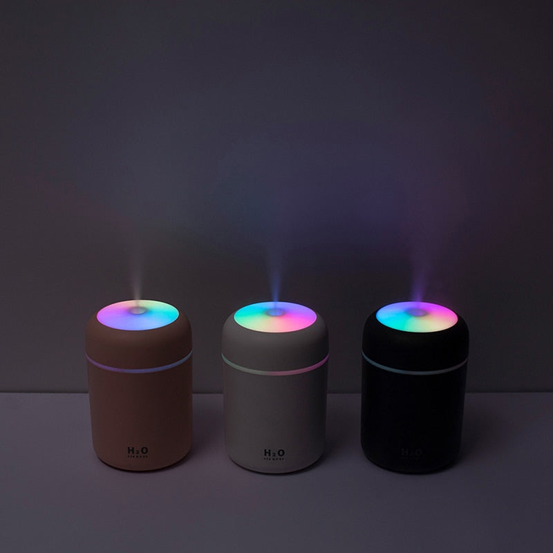 300ml USB Ultrasonic Aroma Essential Oil Diffuser With Colorful LED Light